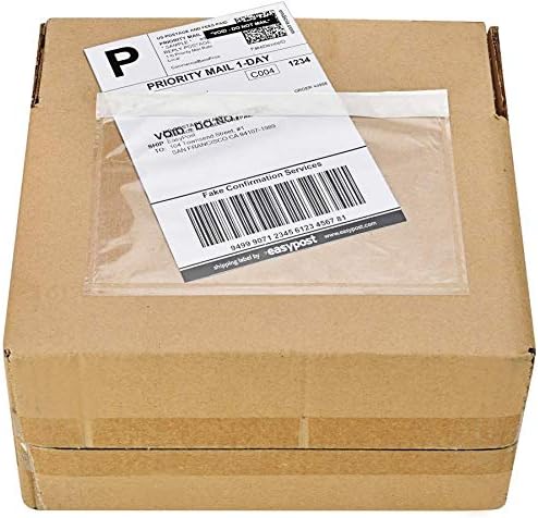6" x 9" Clear Adhesive Packing List Envelopes Pouch Shipping Label Envelopes - Image 2