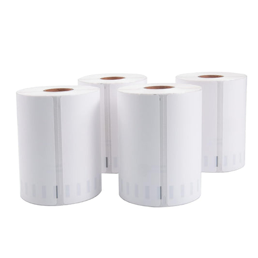 L LIKED 880 PCS 4"x 6" Direct Thermal Labels White Perforated Shipping Label, Compatible with DYMO 4XL 1744907,Zebra, Rollo, Jadens, Nelko, 220 Labels per Roll, 4 Rolls