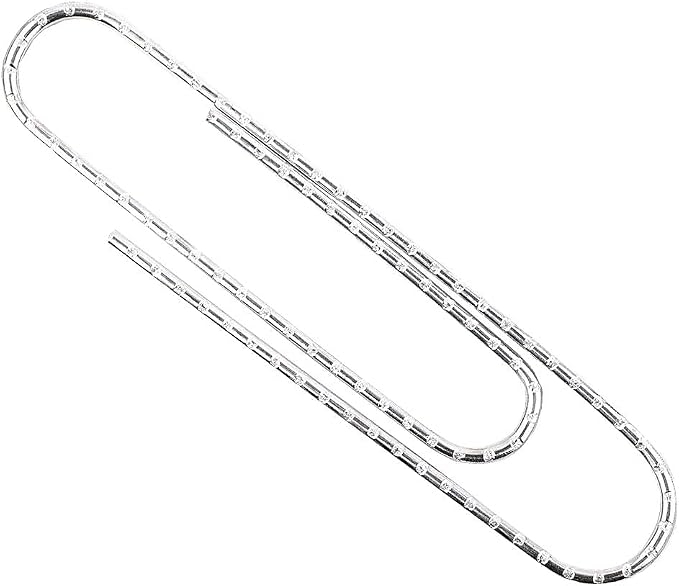ACCO Non-Skid Paper Clips, No.4 Jumbo Size, Box of 100 Clips, 1 Box by ACCO+Brands