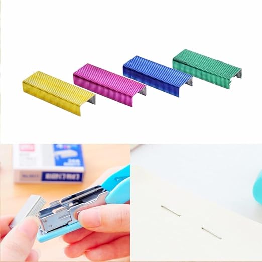 800Pcs Mini Color Staples DIY Shop Stapler Refills Standard Book Staple Mini - Image 9