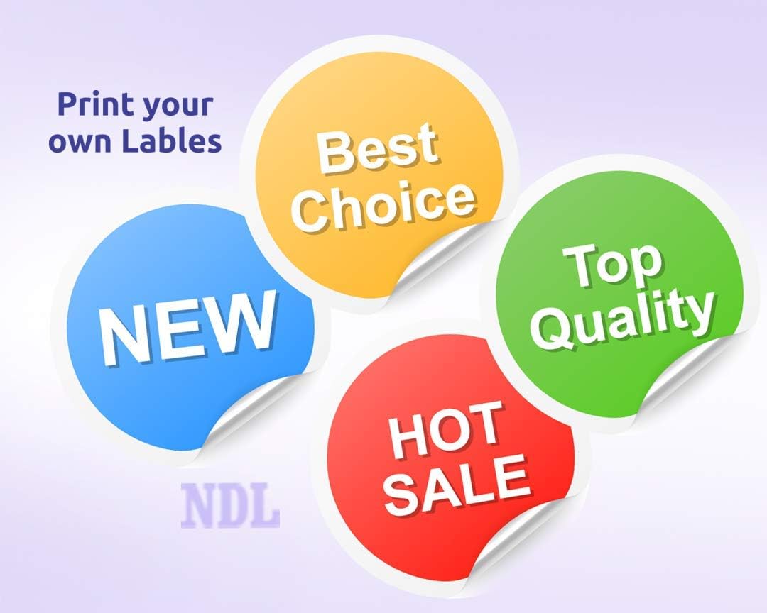 NextDayLabels – 1.66 Inch Round Labels - Round Sticker Labels for Printer - Matte White Blank Laser/Inkjet Printer Labels - Circle Stickers Printable Labels (100 Sheets, 24 Per Sheet, 2400 Labels)