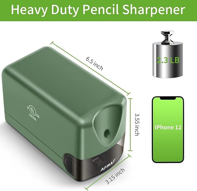 AFMAT 3 Pack Electric Pencil Sharpener, Heavy Duty Pencil Sharpener - Image 5