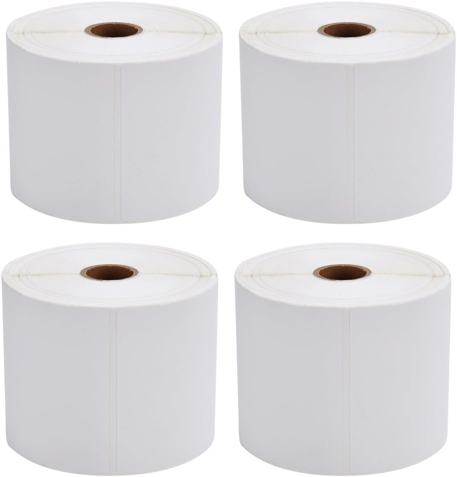 MFLABEL® 4x6 Direct Thermal Shipping Labels - 4 Rolls of 450 Labels/Roll, Compatible with Zebra 2844/ZP450/ZP500/ZP505, USPS/FedEx/UPS/Amazon Shipping, Smudge-Resistant & Permanent Adhesive