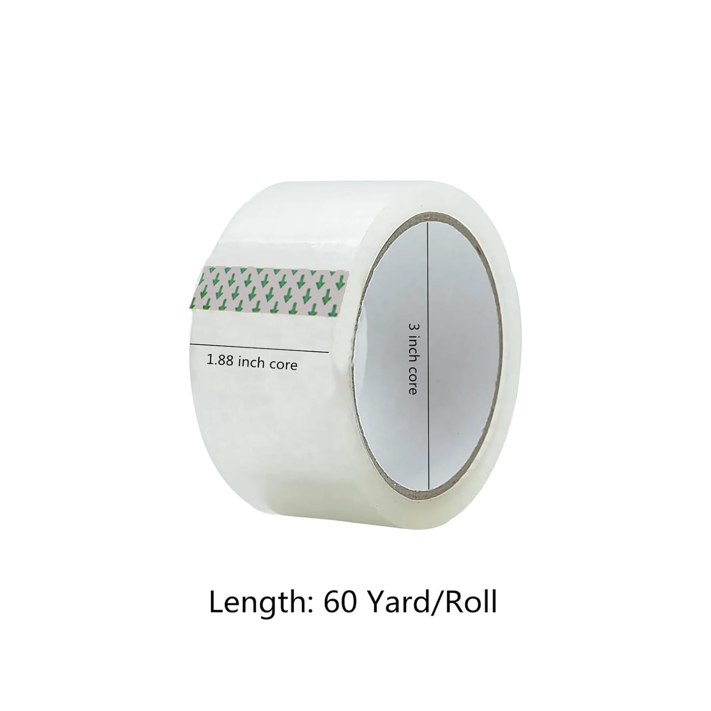 Clear Packing Tape (2 Rolls), Heavy Duty Packaging Tape for Shipping Packaging Moving Sealing, 2 inches Wide, 65 Yards Per Roll