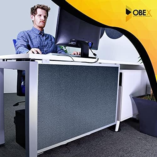 OBEX Acoustic Table Mounted Modesty Desk Privacy & Sound Absorbing Panel for Office Cubicles, 12" x 72", Graphite