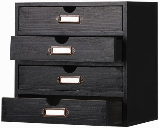 Wooden Storage Box Rustic Desktop Organizer by PACKGILO