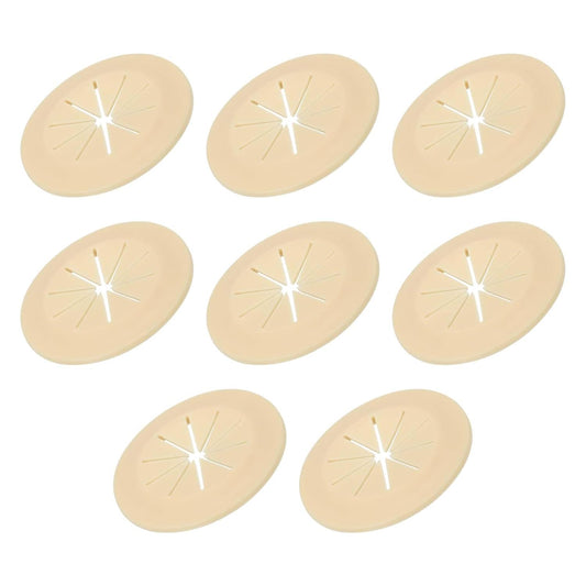 PATIKIL Desk Grommet 1-9/16", 8 Pcs Round Cable Grommet Cord Hole Cover with Adhesive Tape Flexible Table Wire Organizer for Office Home Table Countertop, Yellow