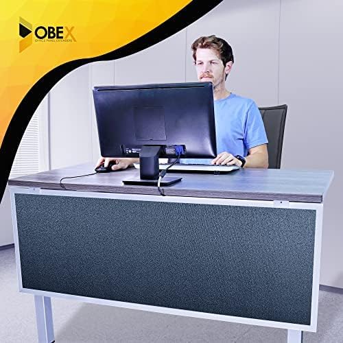 OBEX Acoustic Table Mounted Modesty Desk Privacy & Sound Absorbing Panel for Office Cubicles, 18" x 72", Graphite