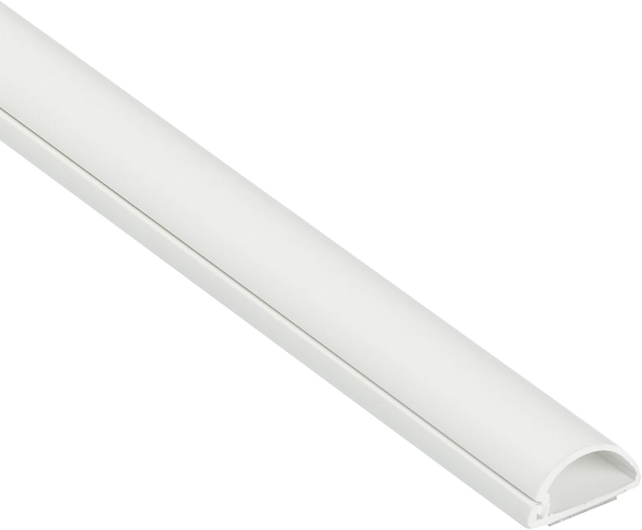 D-Line Half Round Cord Hider, Patented Cable Cover, Hide TV Wall Mount Wires, Raceway for Cords, Decorative Wire Covers, Paintable, Adhesive Cable Concealer, 1x 0.78in W x 0.39in H x 39in L,White