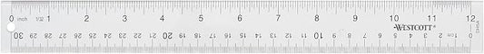 Westcott Acrylic Clear Rulers Set, Easy-to-Read Markings, Scratch-Resistant by Westcott