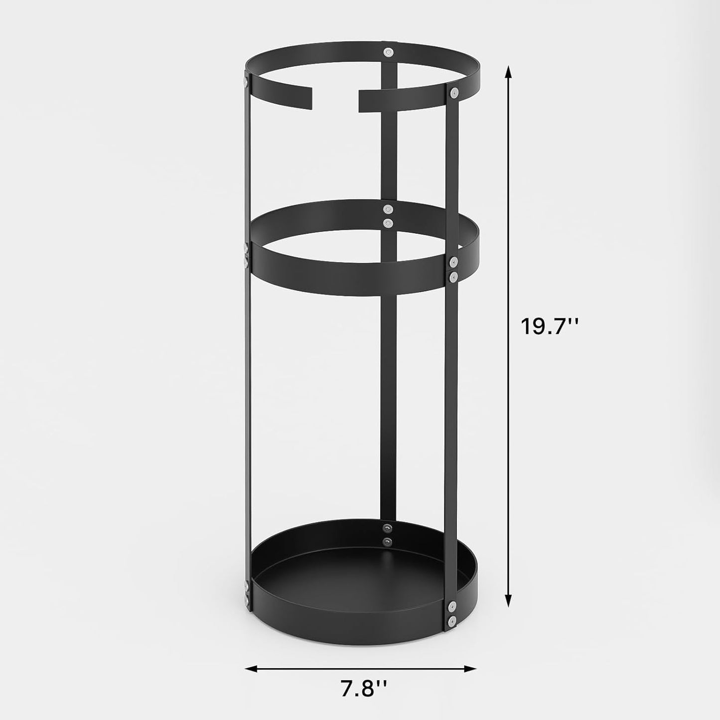 Umbrella Stand, Steel Round Umbrella Holder Rack, for Entryway, Office, Black