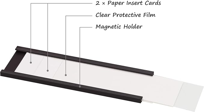 Realth C Channel Magnetic Label Holders 70 Pack 1'' x 4'' - Image 4