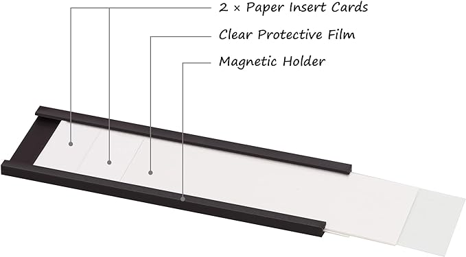 Realth C Channel Magnetic Label Holders 30 Pack 2'' x 4'' - Image 3