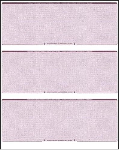 Business Voucher Check Stock - Computer Laser Checks - 3 Checks Per Page, 2500 Sheets/7500 Checks Burgundy Diamond