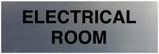 All Quality Basic Electrical Room Sign | Durable Construction | Building Safety - Silver - Medium (10 Pack)