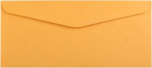 JAM PAPER #10 Business Commercial Envelopes - 4 1/8 x 9 1/2 - Brown Kraft Manila - 25/Pack