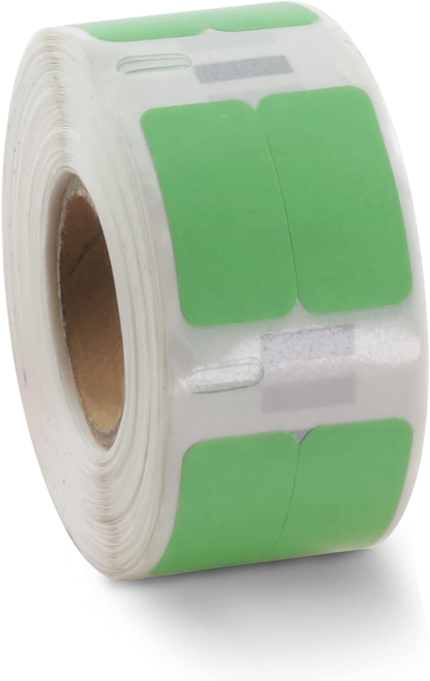 BETCKEY Colored Labels Compatible with Dymo 30333 (1/2" x 1") Extra Small Labels (2-up), Compatible for Dymo LabelWriter Thermal 450, 4XL & Zebra Desktop Printers [2 Rolls, Green]