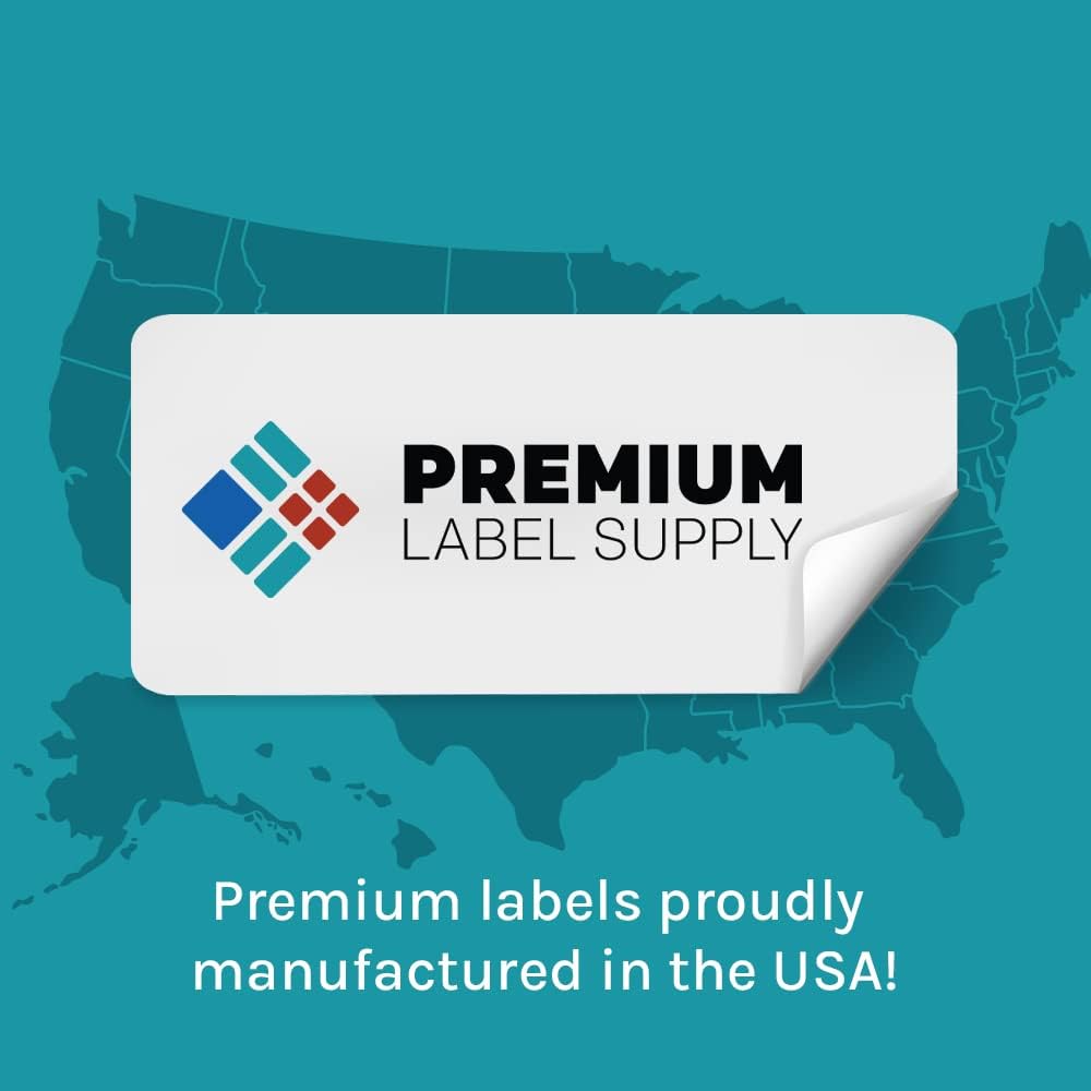 Premium Label Supply Bright Neon Color Fluorescent Stickers - 2" x 4" Labels - (Yellow Fluorescent, 1000 Labels)