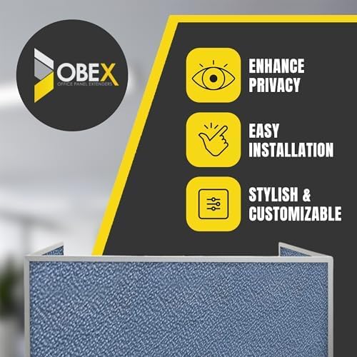 OBEX Acoustic Mounted Screen Privacy Panel Table Top Separator, Sound Blocking Desk Divider (Twilight, 18" X 36")