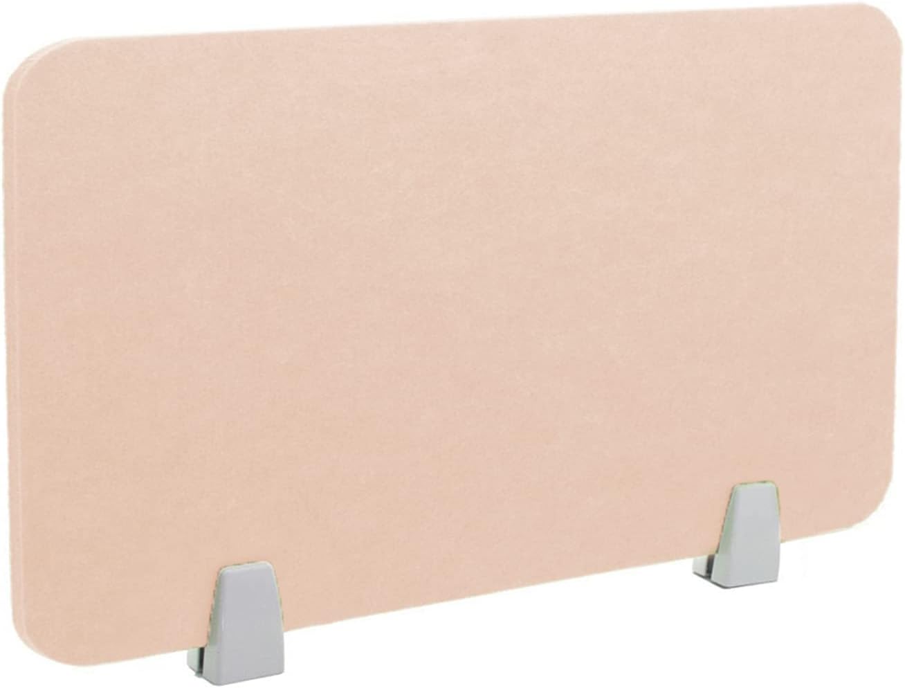 Icegrey Acoustic Desk Divider Privacy Panel Removable Sound Absorbing Desk Partition Board with 2 Clips for Student Call Centers Offices Braries Classrooms Library, Beige, 19.5x15.6