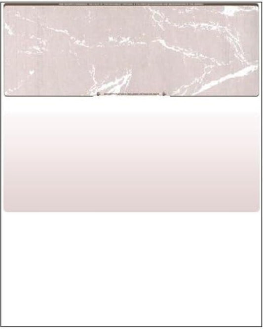 Compuchecks Check on Top Blank Check Paper - 100 Pack, Quick-Books & Laser Printer Compatible - Security Business Checks with Voucher - 8.5" x 11" Brown Marble