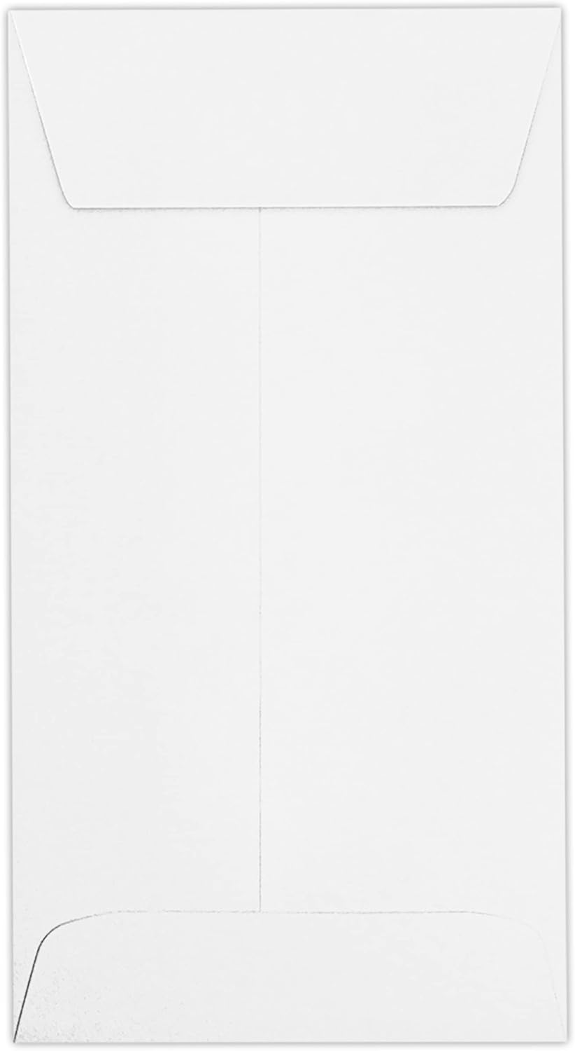 LUXPaper #7 Coin Envelopes | 3 1/2" x 6 1/2" | Bright White | 80lb. Text | 250 Qty