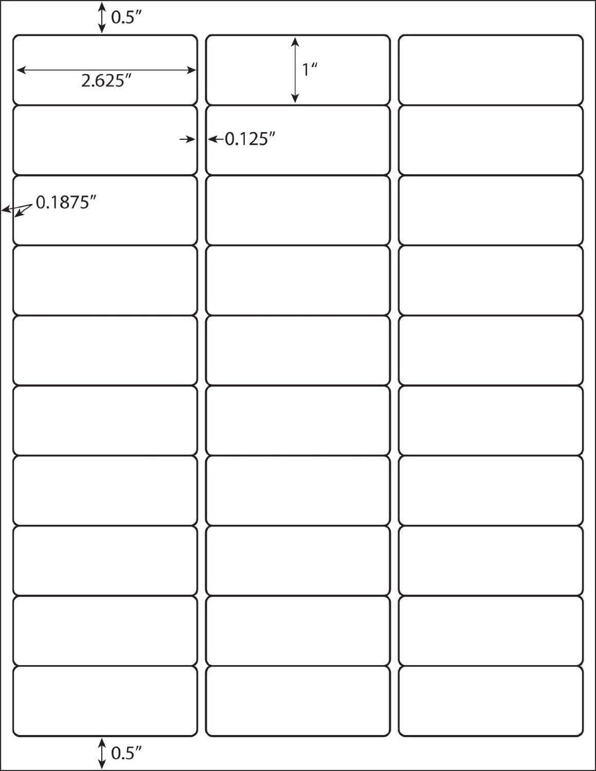 30 up Label 1" x 2-5/8" Shipping Address Labels, FBA Barcode Sticker, 100 Sheets 30 Per Page Mailing Label for Laser/Inkjet Printers (3000 Labels)