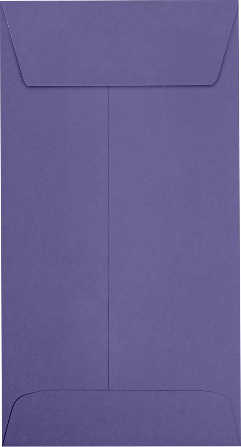 LUXPaper #7 Coin Envelopes | Peel & Press | 3 1/2" x 6 1/2" | Wisteria Purple | 80lb. Text | 50 Qty