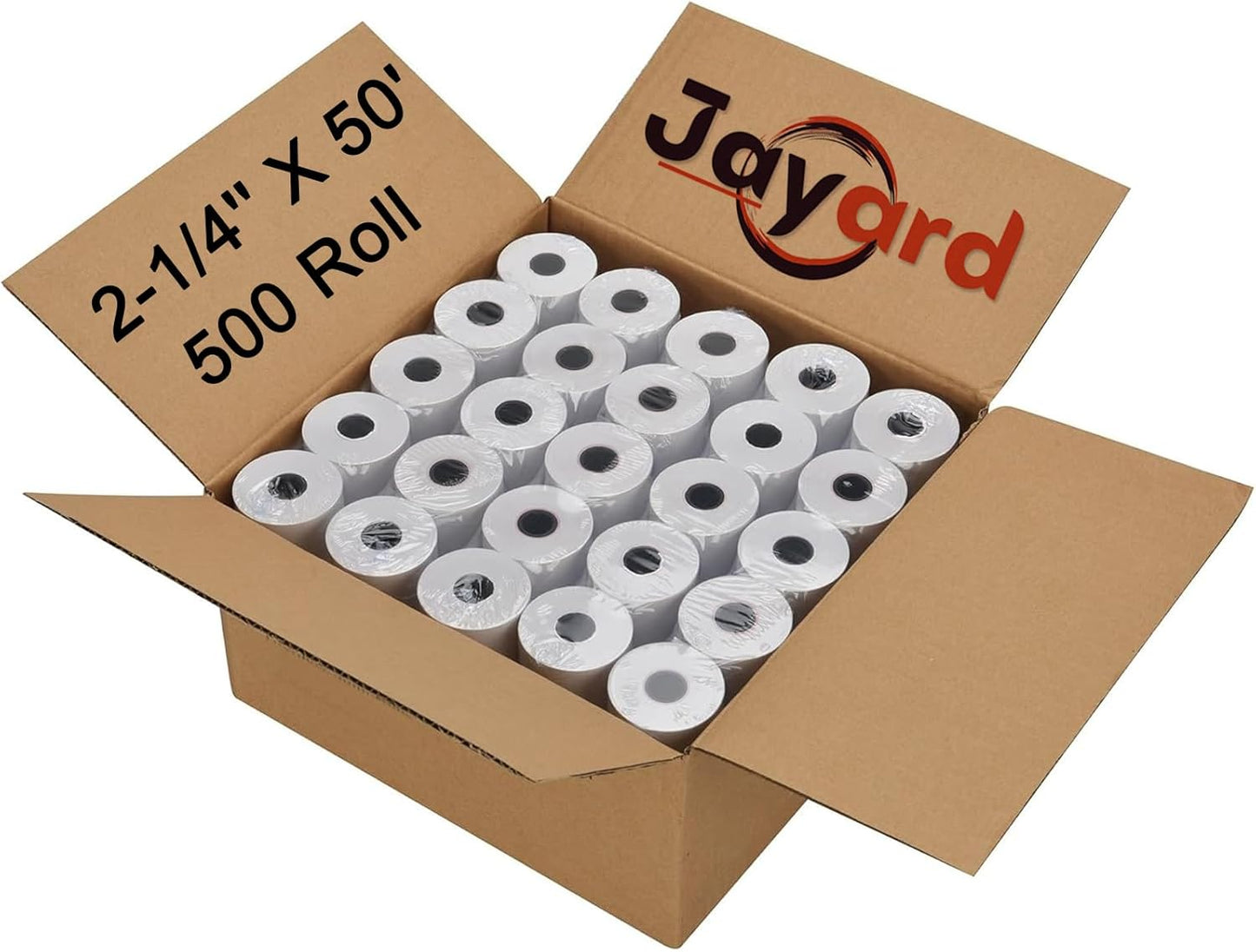 Jayard 2-1/4"X50' Thermal Paper Rolls For Credit Card - Cash Register Rolls - Premium Register Tape Pos Thermal Printer Paper (500 Rolls)