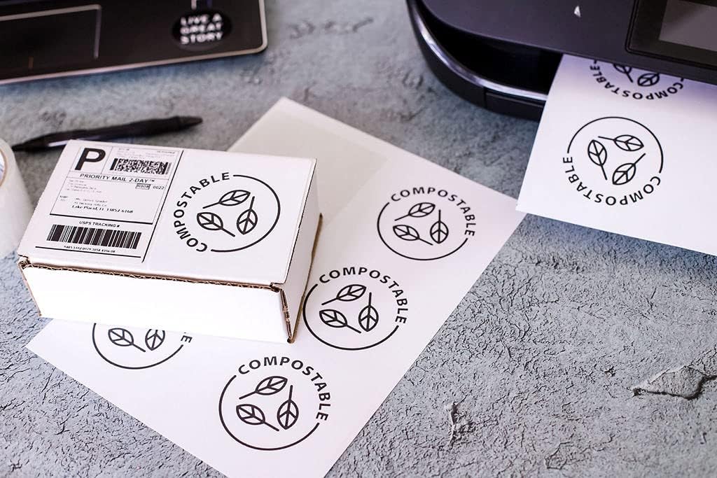 Premium Label Supply White Sticker FBA Labels – 4" x 3.33" – Laser/Inkjet Compatible – (6 per Sheet), 100 Sheets - 600 Total Adhesive Labels