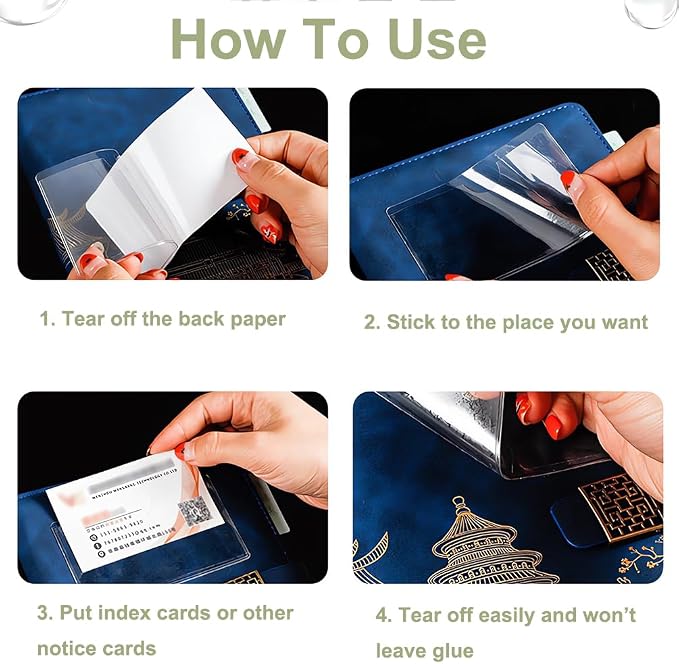 60 Pack Clear Self Adhesive Label Pockets, 4 x 2 Inch Label Holders Index Card - Image 4