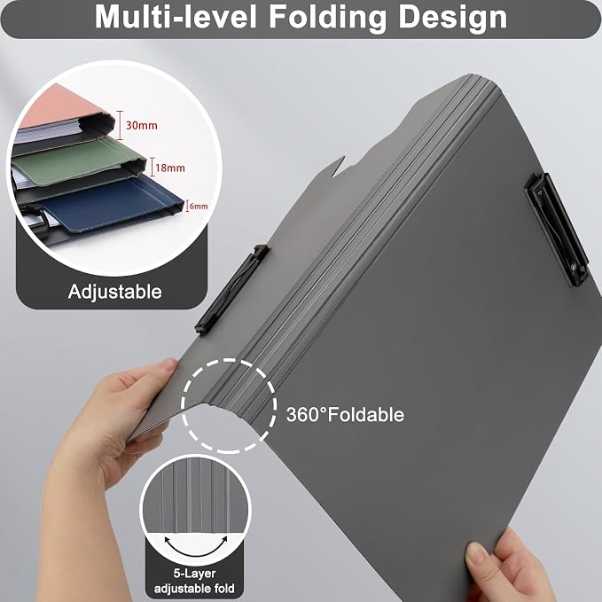 SFLHHDM 1 PCS Clipboards Foldable, Folding 360°Cover Folder Clipboard, Plastic - Image 6