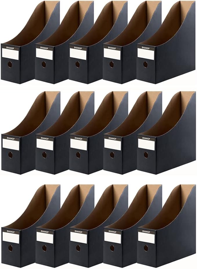 Foldable Desk File Holder Organizer Sturdy Cardboard Magazine Storage Box by Fiyerna