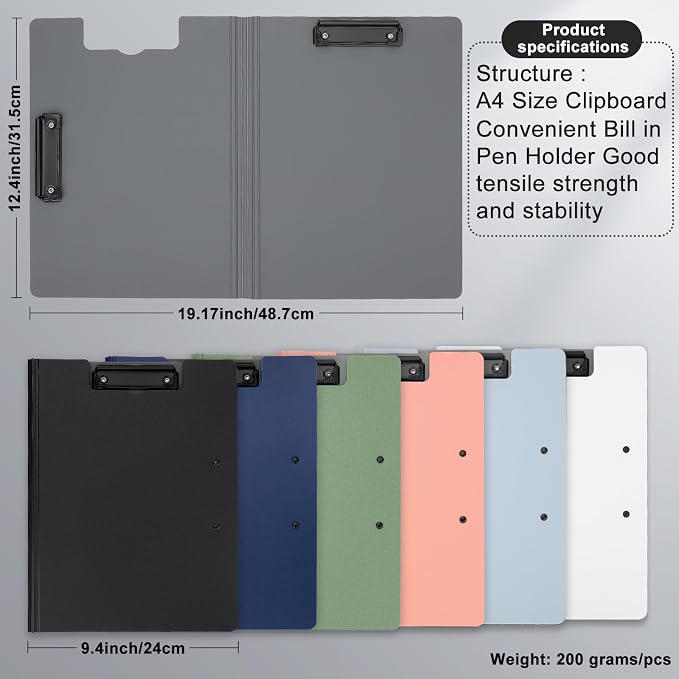 SFLHHDM 2 PCS Clipboards Foldable, Folding 360°Cover Folder Clipboard, Plastic - Image 6