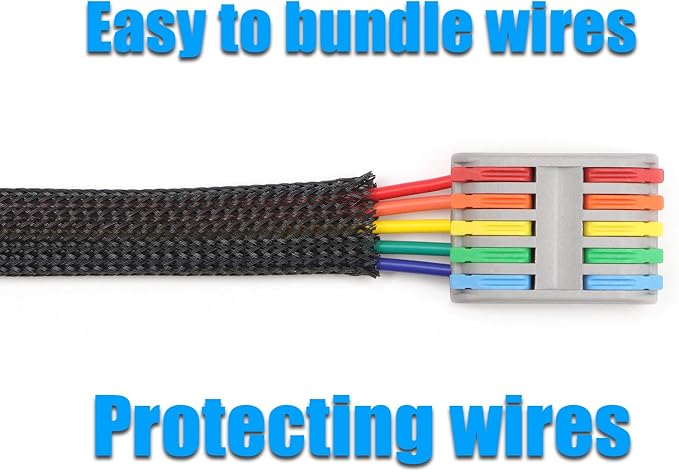 25ft PET Expandable Braided Cable Sleeve 3/8inch Pet Braided Cable Sleeve - Image 6