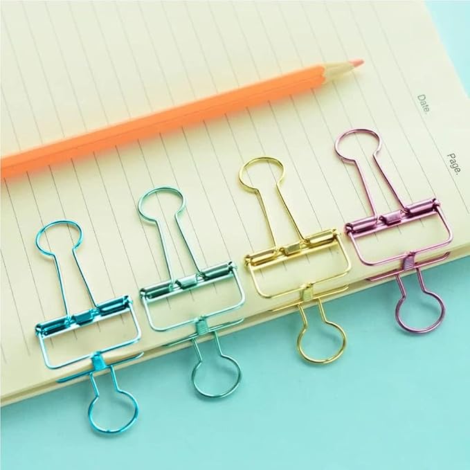 Small Binder Clips, 36 Pack, 3/4 Inch, Standard 19mm, Hollow Out Silver - Image 6