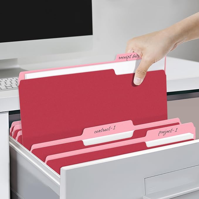 SUNEE File Folders, 150 Pack Manilla Folders 8.5 x 11, Colored File Folders - Image 6
