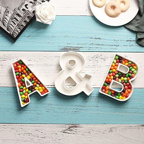 Coffeezone Small Candy/Nuts Decoration Ideas, Small Porcelain Dishes in Letter - Image 6