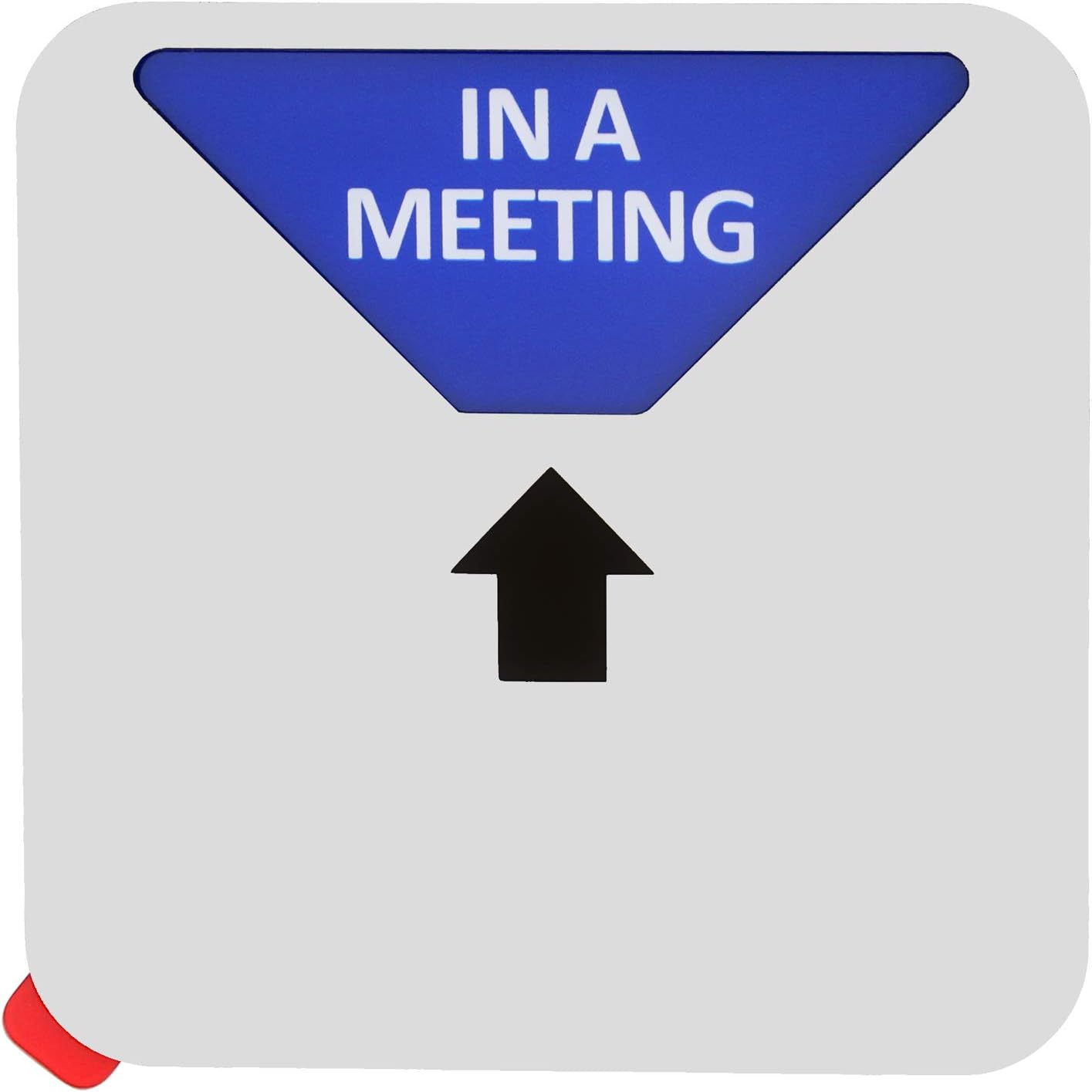 Kichwit Privacy Sign, Do Not Disturb, Out of Office, Please Knock, in a Meeting, Conference Sign for Offices, Square Shaped, 4.9 Inch, Silver