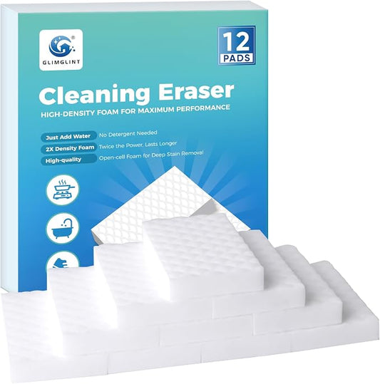 GLIMGLINT 12PK Magic Sponges Cleaning Eraser, Powerful Scrubber Foam Pads by Unknown