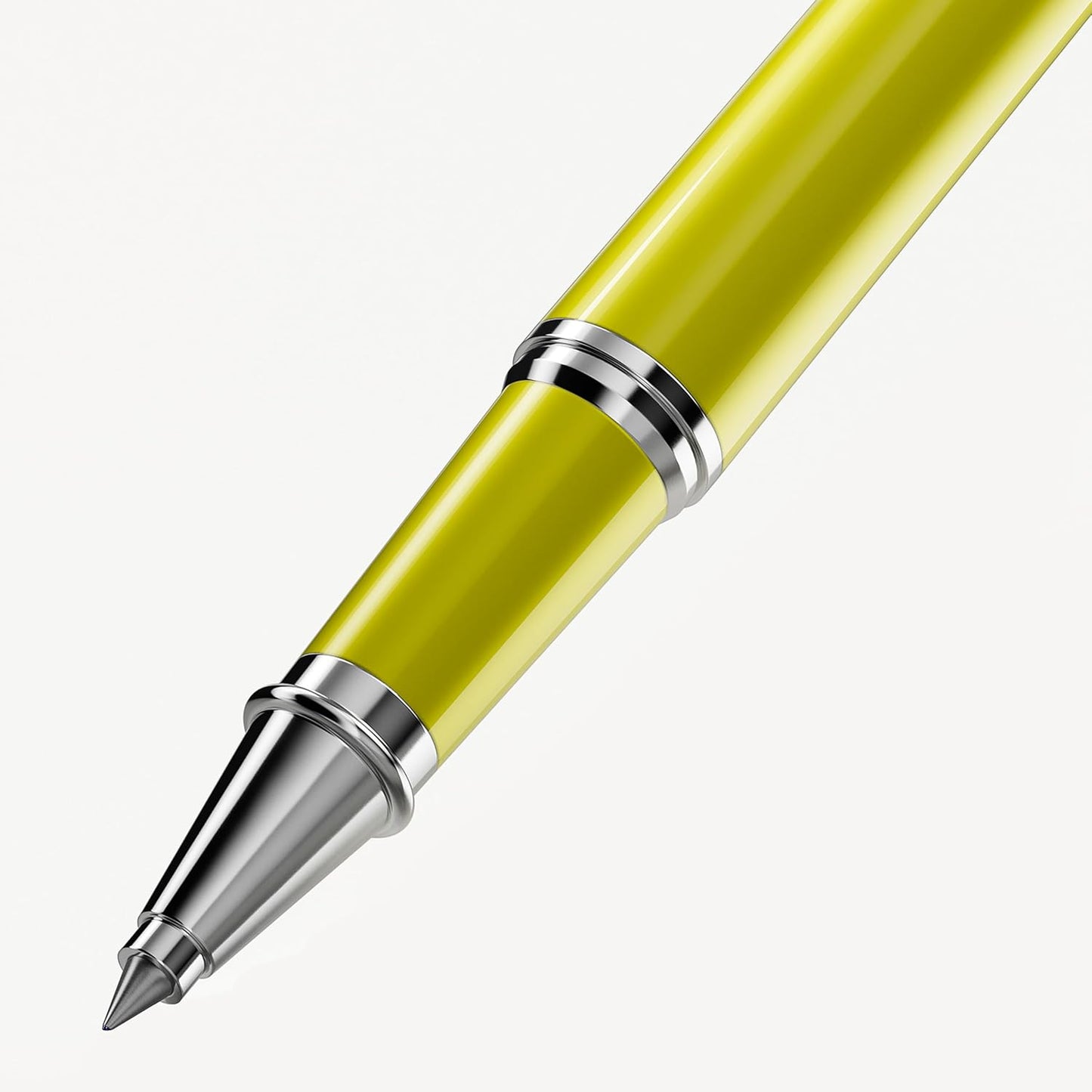 Scriveiner Light Green Rollerball Pen - Stunning Luxury Pen With Chrome Finish, Schmidt Ink Refill, Best Roller Ball Gift Set for Men & Women, Professional, Executive Office, Nice Pens