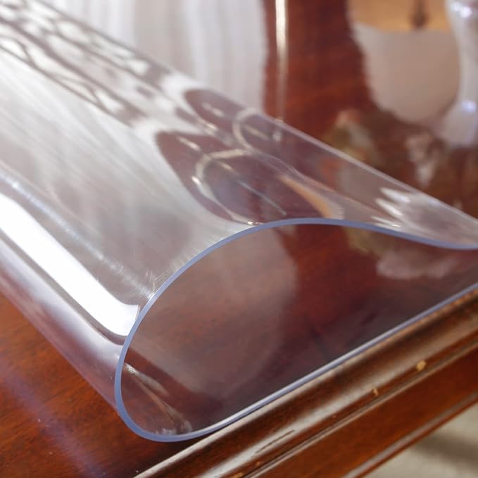 OstepDecor 16 x 36 Inch Clear Table Cover Protector, 2mm Thick Clear Plastic - Image 9