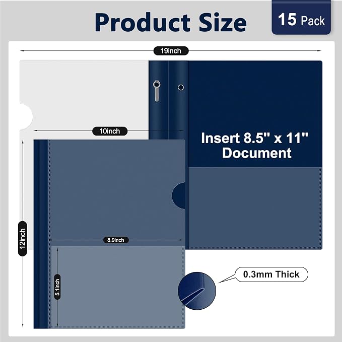 Ndsox 15 Packs Clear Front Report Covers - Image 2