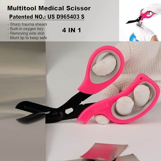MEUUT 2 Pack Medical Scissors Trauma Shears -8 inch Patented Bandage Scissor - Image 5