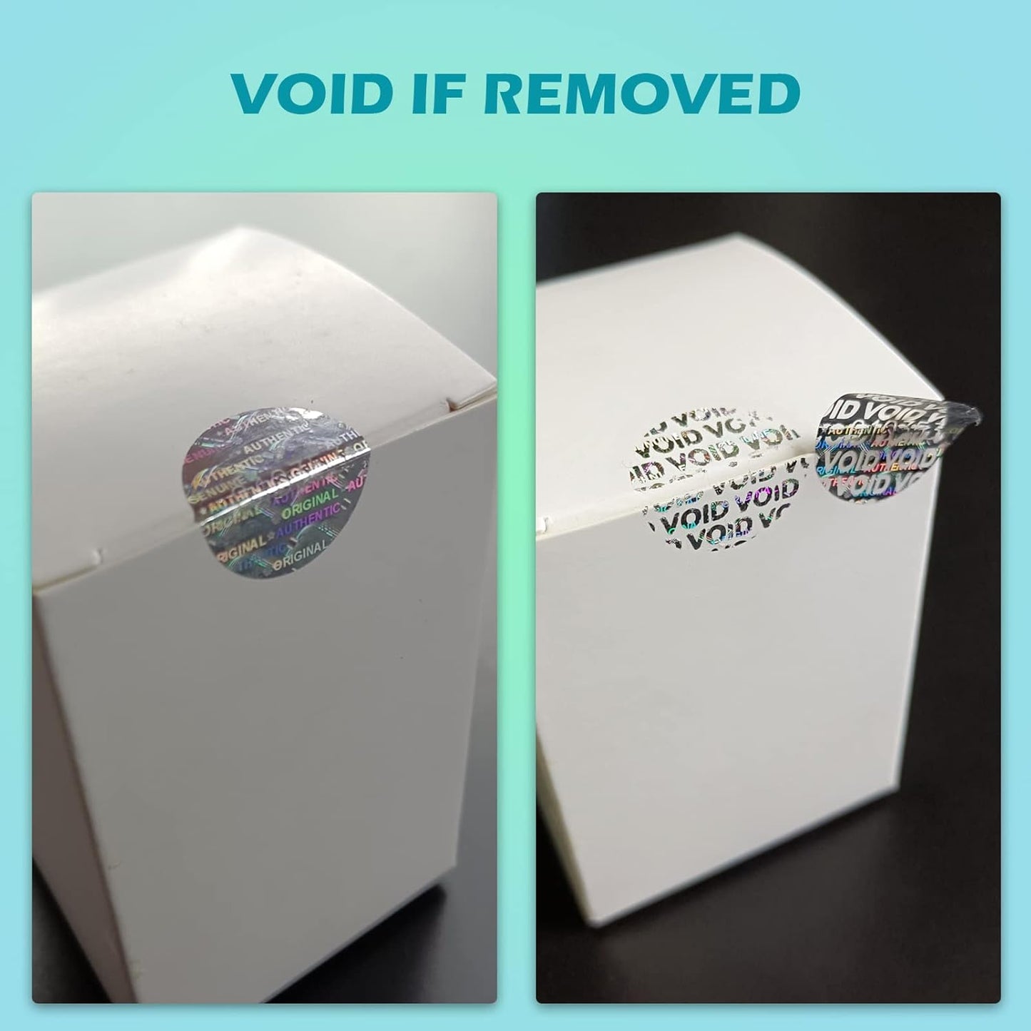 360pcs Security Tamper Evident Seal Warranty Void Original Genuine Authentic Hologram Labels/Stickers / Unique Sequential Serial Numbering Tamper Proof Stickers（0.6inch，Silver,GQYH）