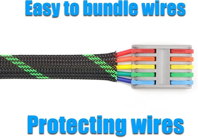 25ft PET Expandable Braided Cable Sleeve 1/2inch Pet Braided Cable Sleeve - Image 6