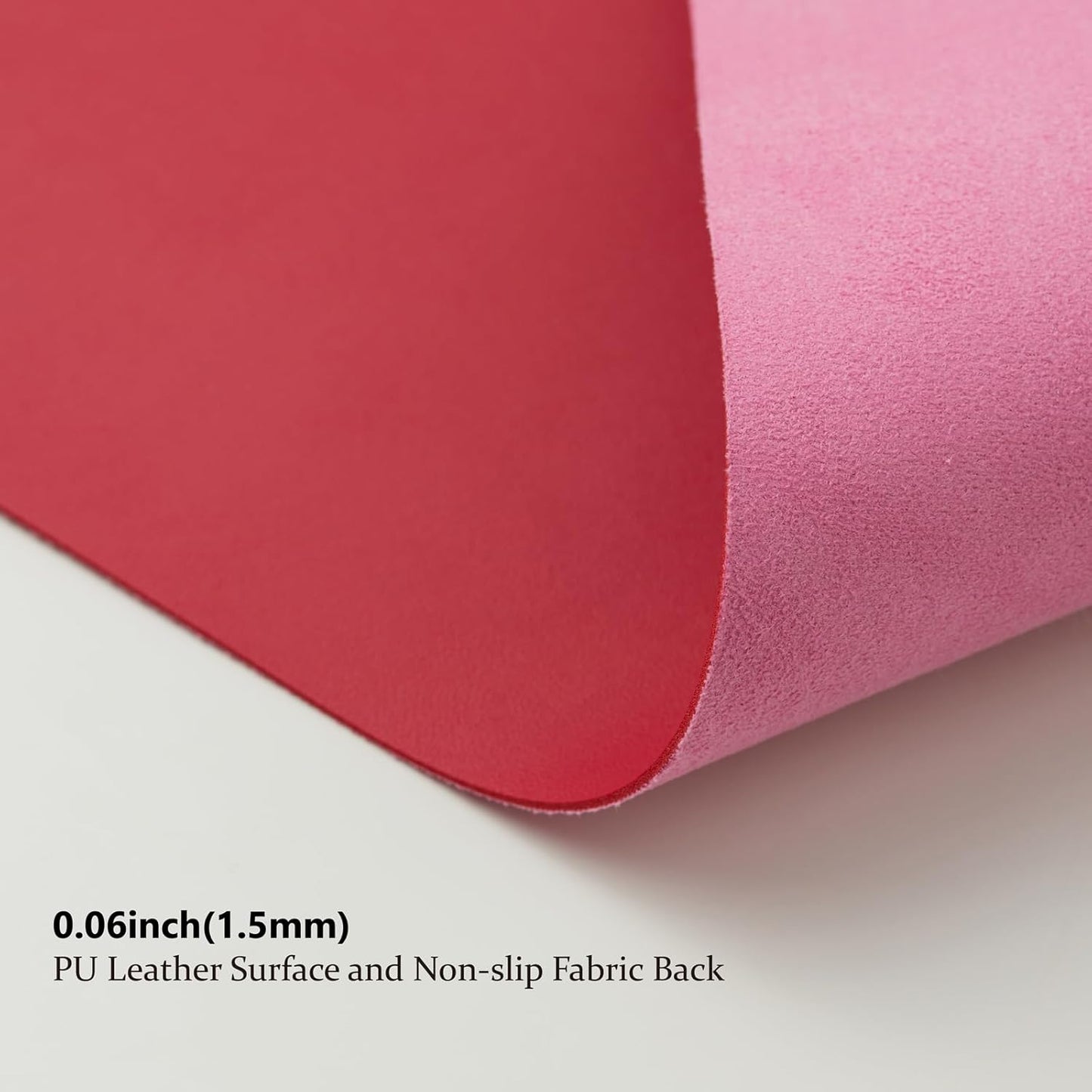 Leather Desk Mat - Non-Slip PU Desk Pad for Office and Home - Desk Organization and Accessories - Ideal for Large Mouse Pad and Desk Mats on Top of Desks (Rose Red,27.6"x 13.8")