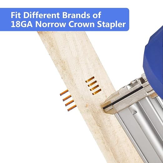 18 Gauge 1/4" Narrow Crown Staples 1/2" Leg Galvanized 800 Pack - Image 5
