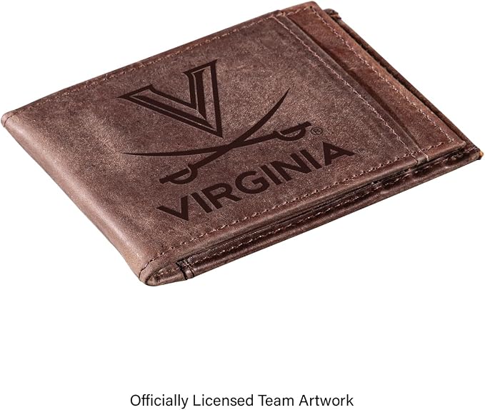 Team Sports America NCAA University of Virginia Front Pocket Slim Wallet - Image 2