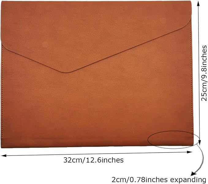 PU Leather A4 File Folder Document Holder Waterproof Portfolio Envelope Folder - Image 2